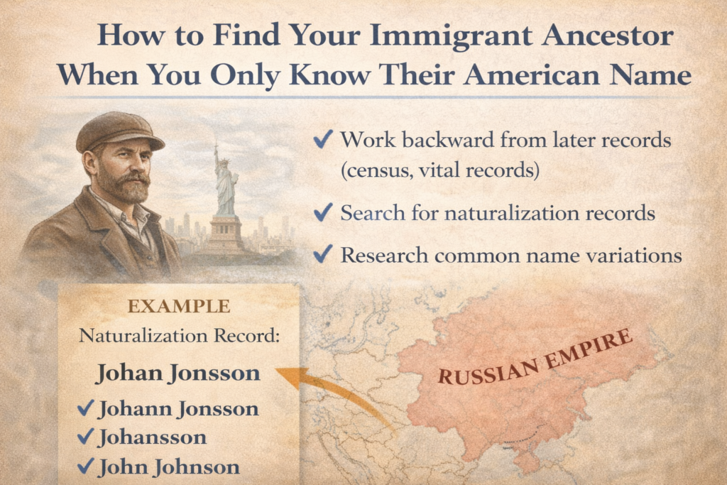 How to Find Your Immigrant Ancestor When You Only Know Their American Name