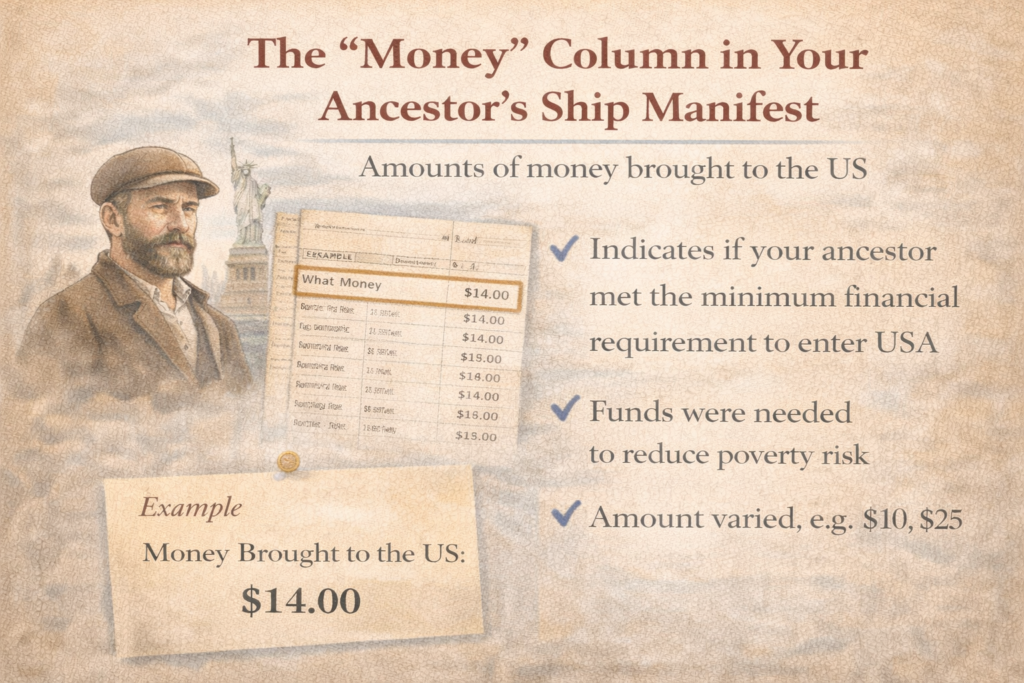 The Money Column in Your Ancestor's Ship Manifest
