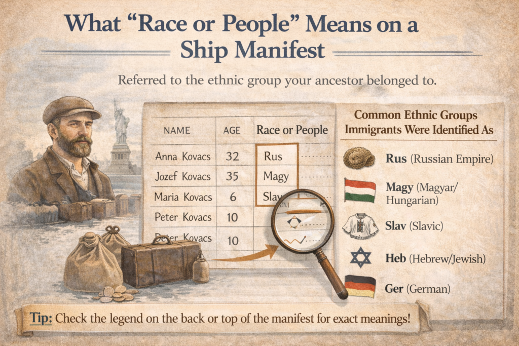 What Race or People Means on a Ship Manifest