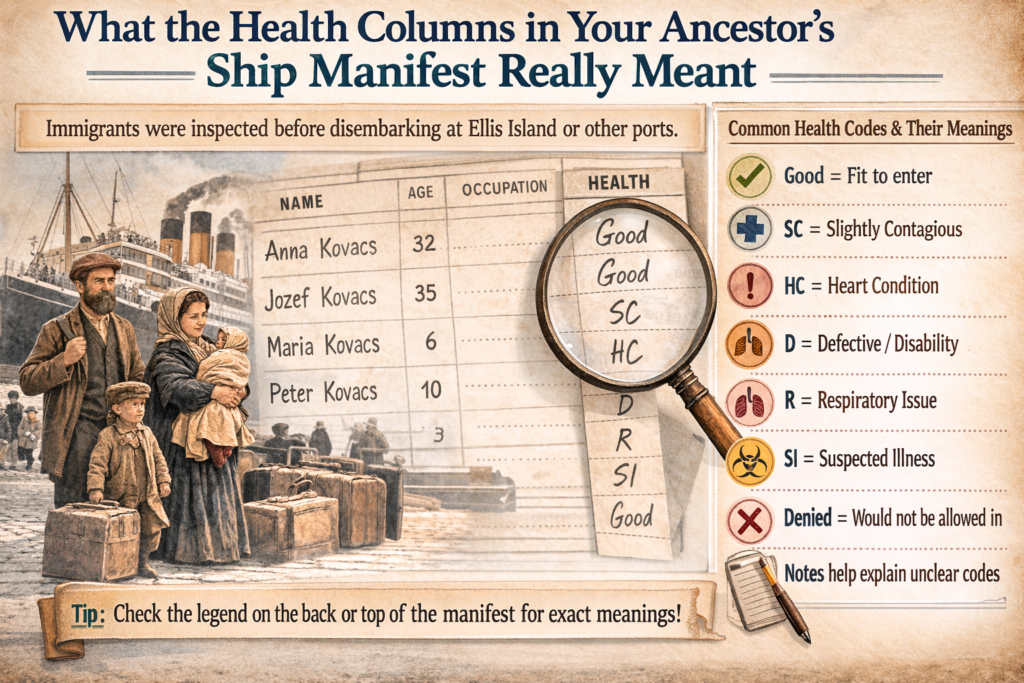 What the Health Columns in Your Ancestor's Ship Manifest Really Meant