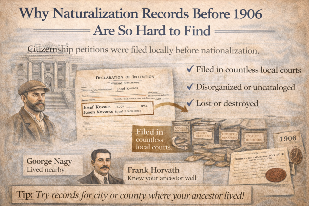 Why Naturalization Records Before 1906 Are So Hard to Find