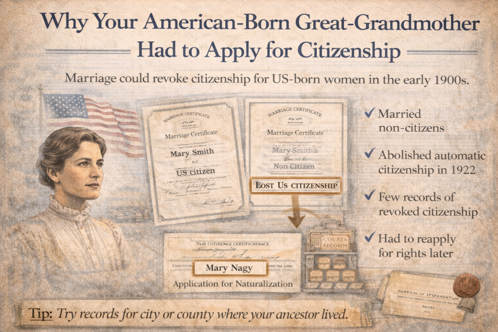 Why Your American-Born Great-Grandmother Had to Apply for Citizenship