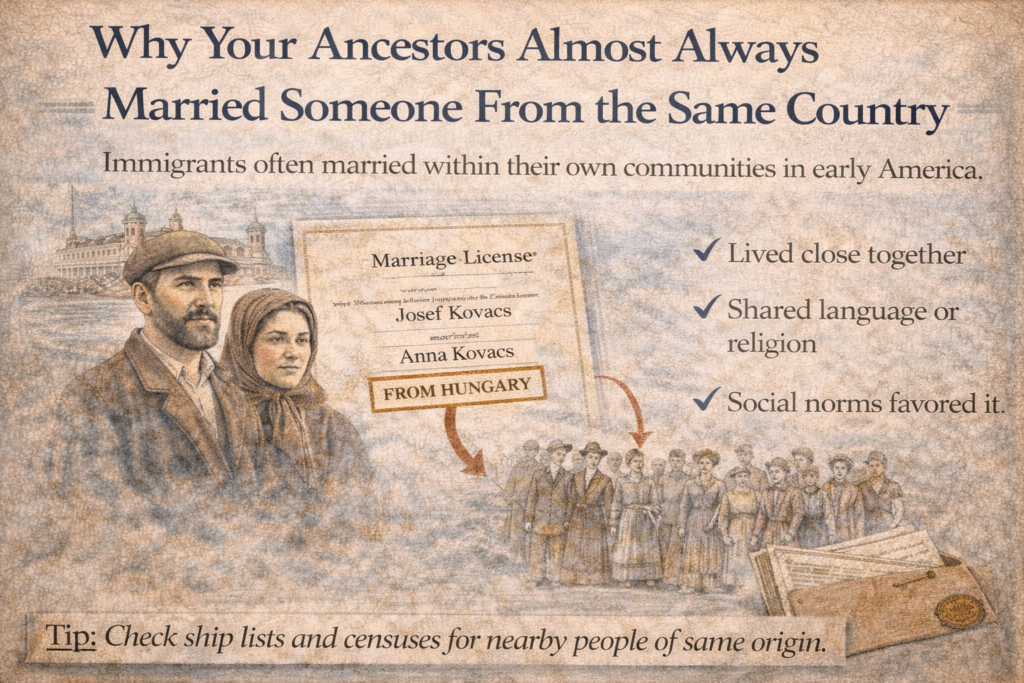 Why Your Ancestors Almost Always Married Someone From the Same Country