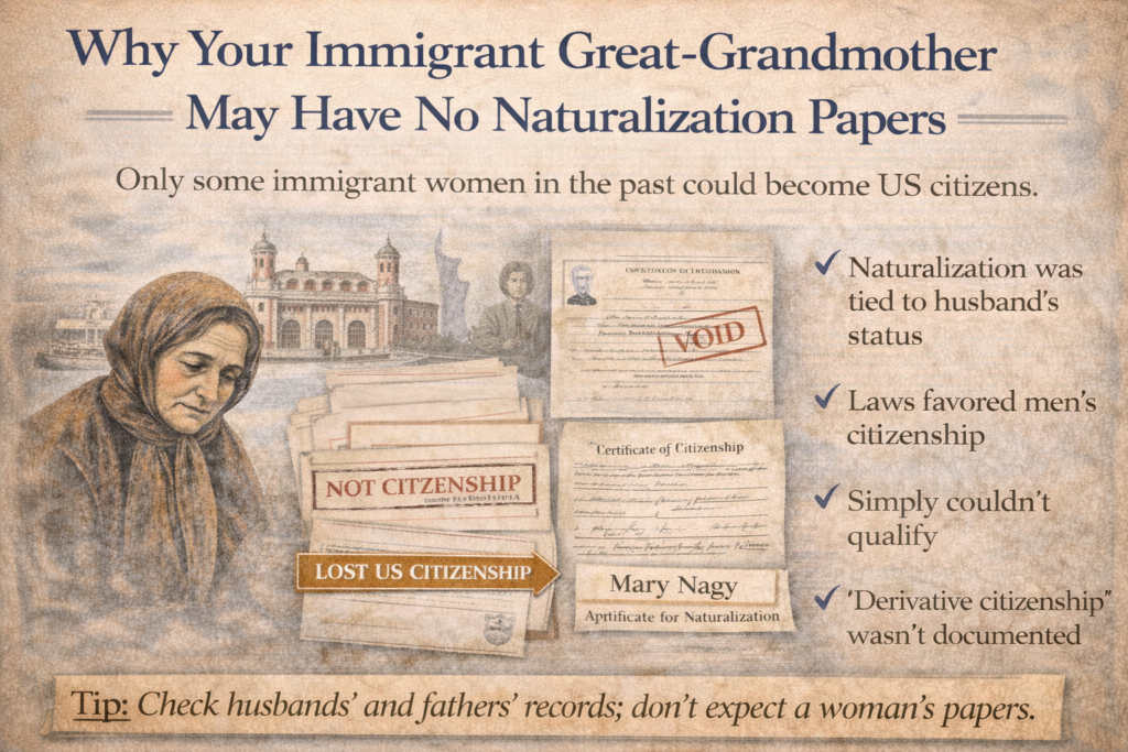 Why Your Immigrant Great-Grandmother May Have No Naturalization Papers